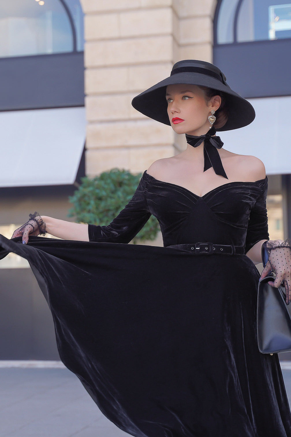 Marilyn Swing Dress in Black