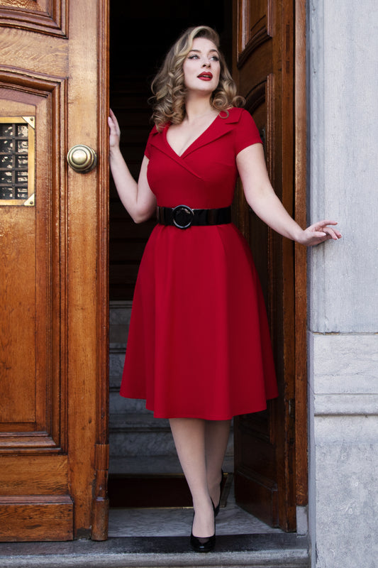 Rita Marlow Dress in Lipstick Red