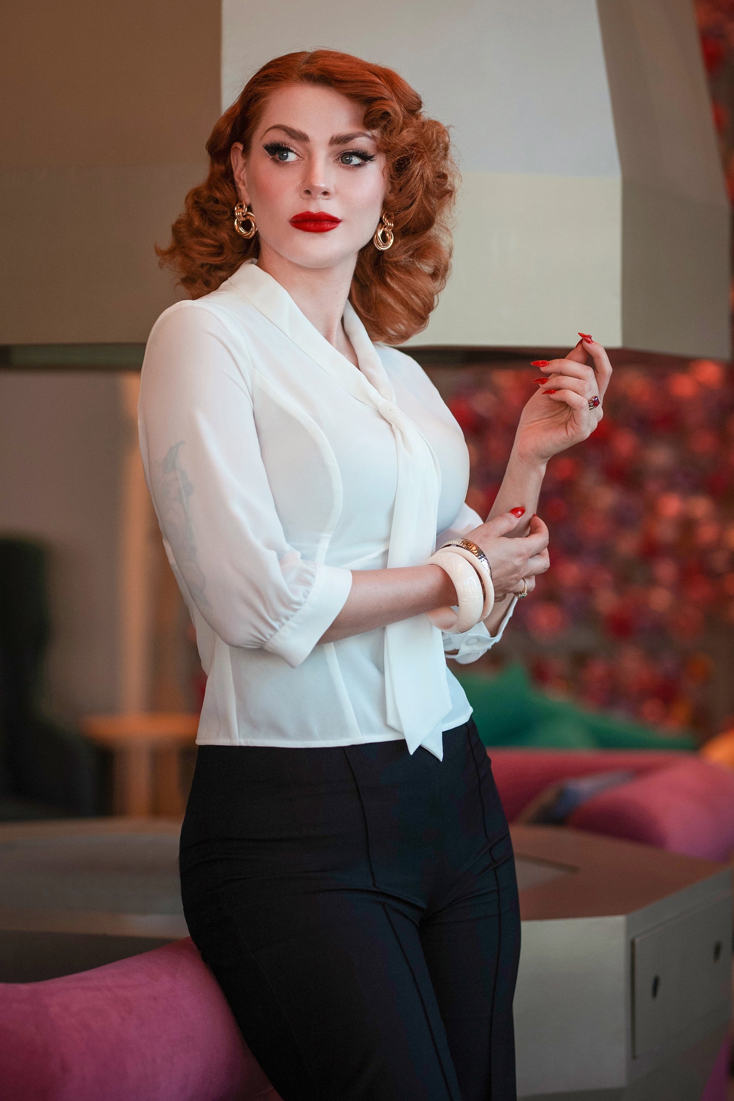 Sophia Lee Blouse in White