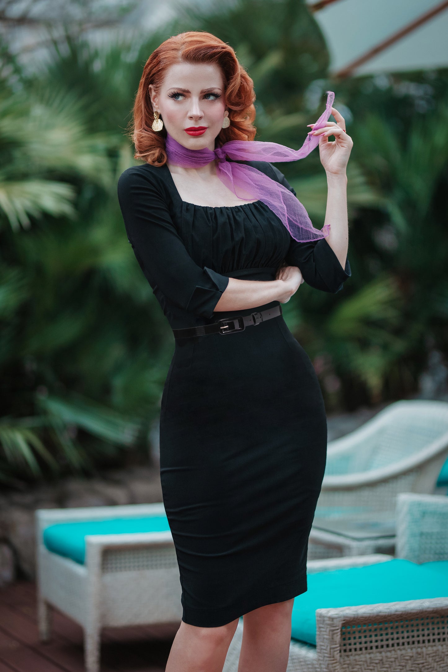 Jasmin Pencil Dress in Black