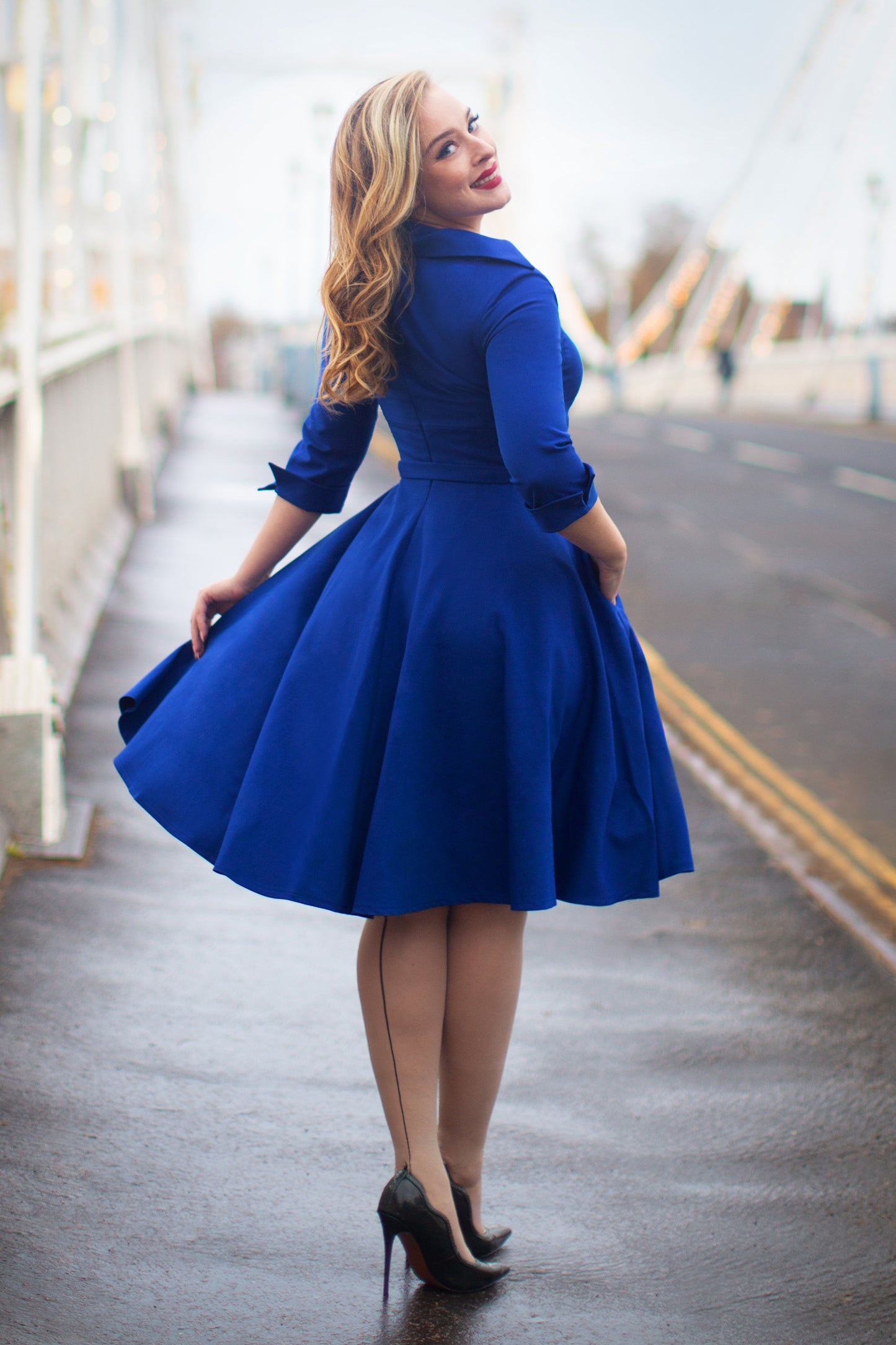 Lorelei Swing Dress in Cobalt Blue
