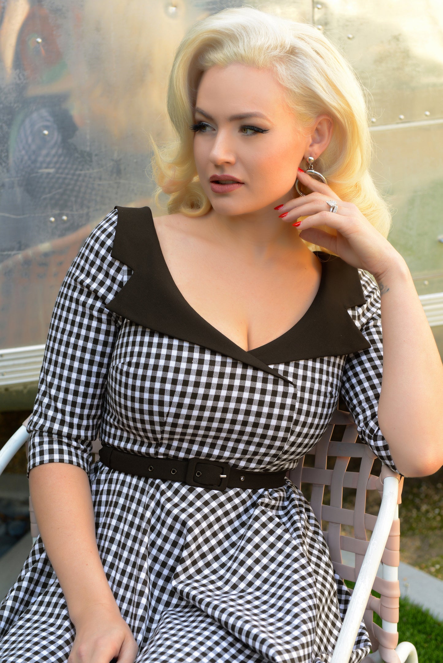 Britt Swing Dress in Gingham