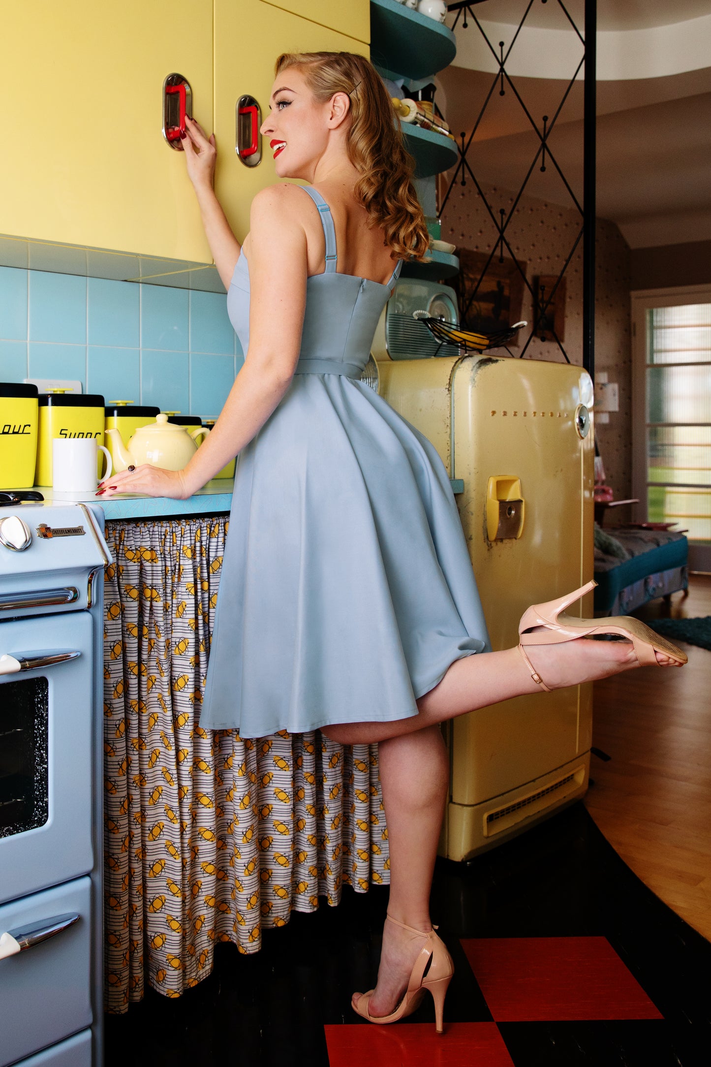 Reese Swing Dress in Baby Blue