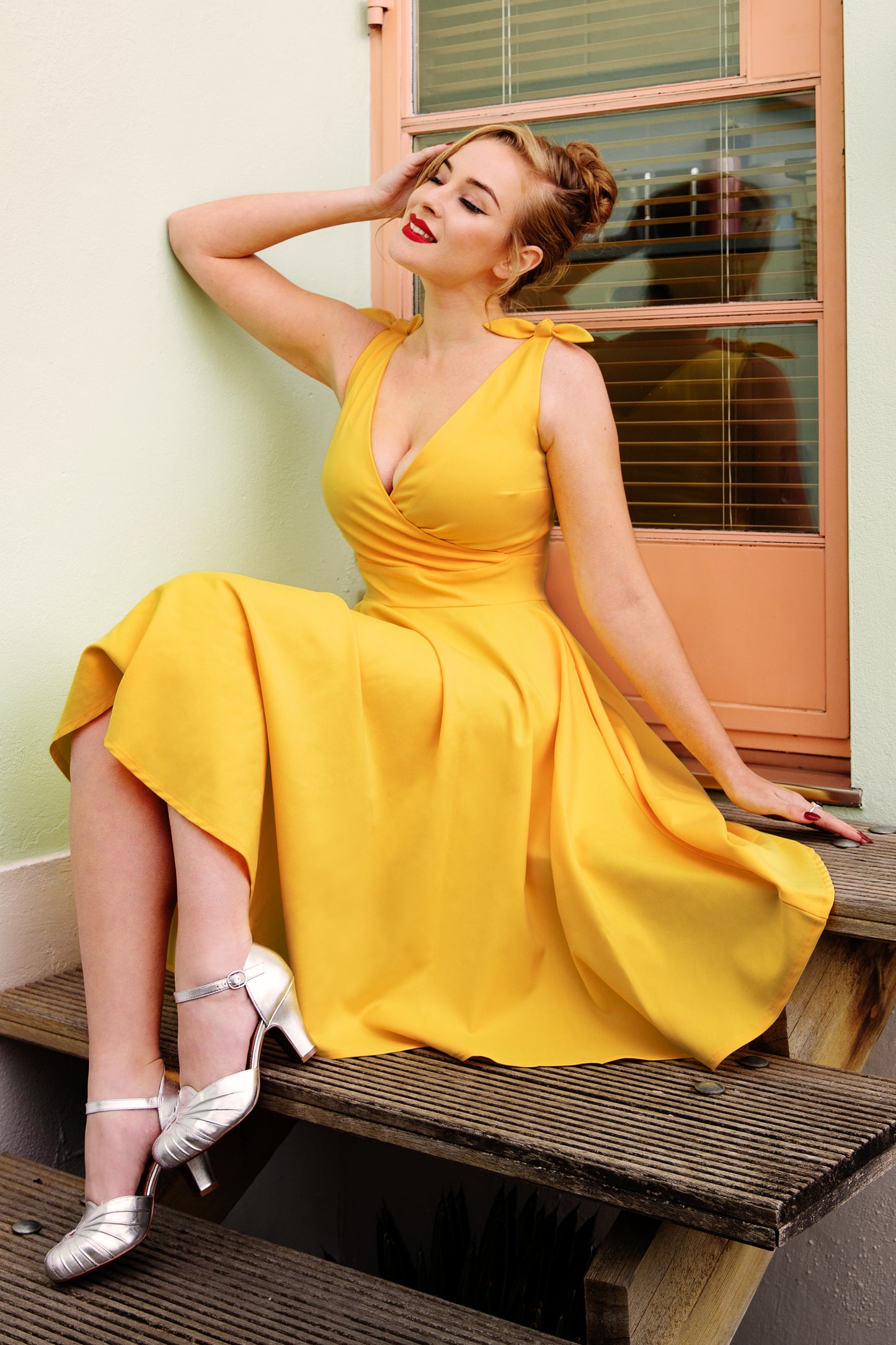 Harper Swing Dress in Sunny Yellow