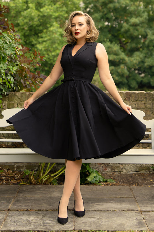 The Yade Swing Dress in Black