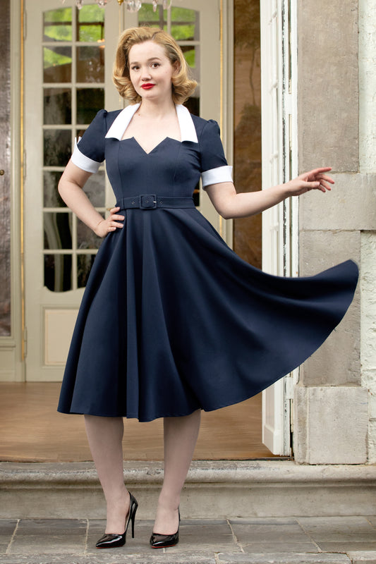 Lorelei Lynn Swing Dress in Navy Blue