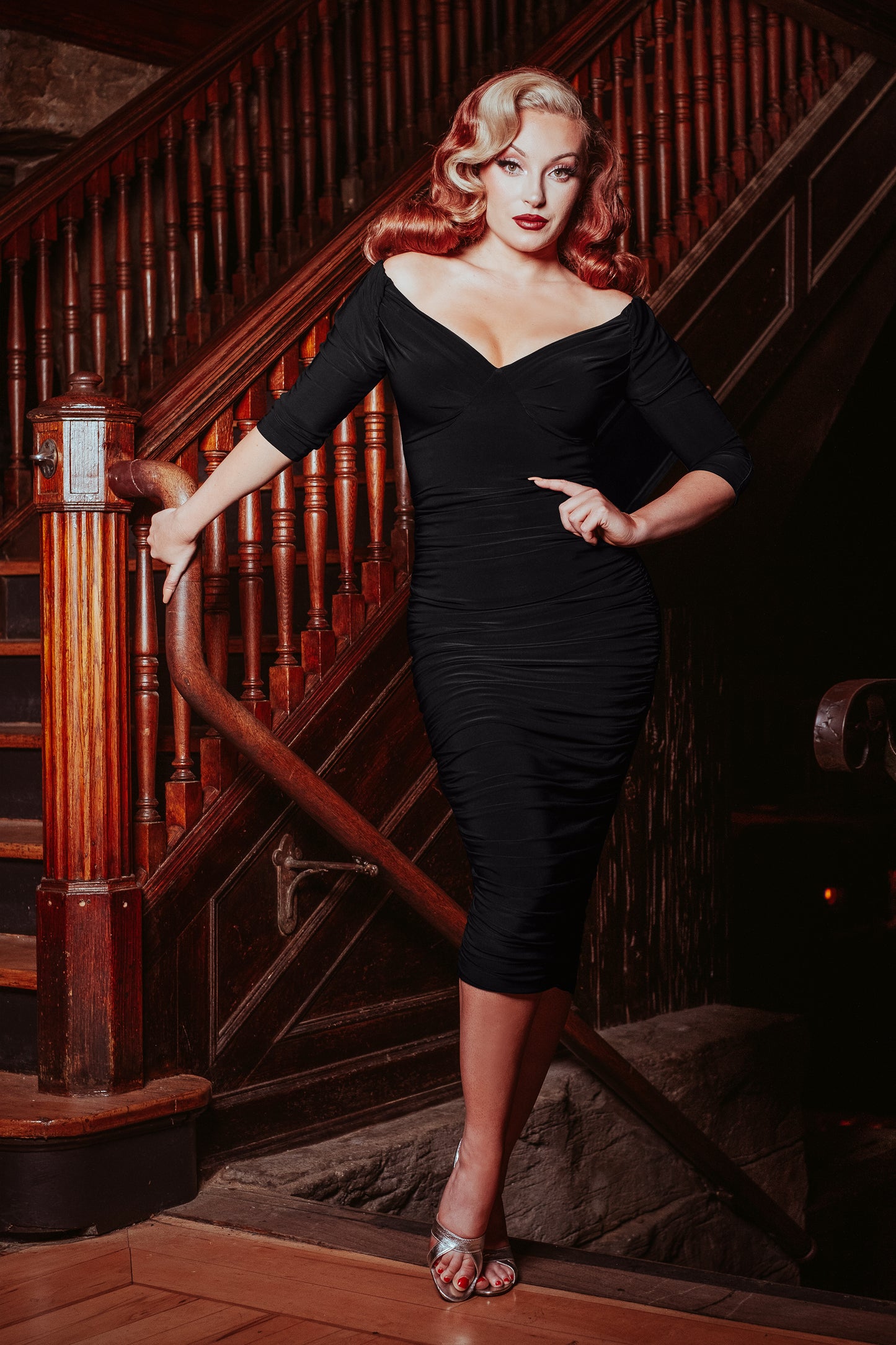Marilyn Pencil Dress in Black